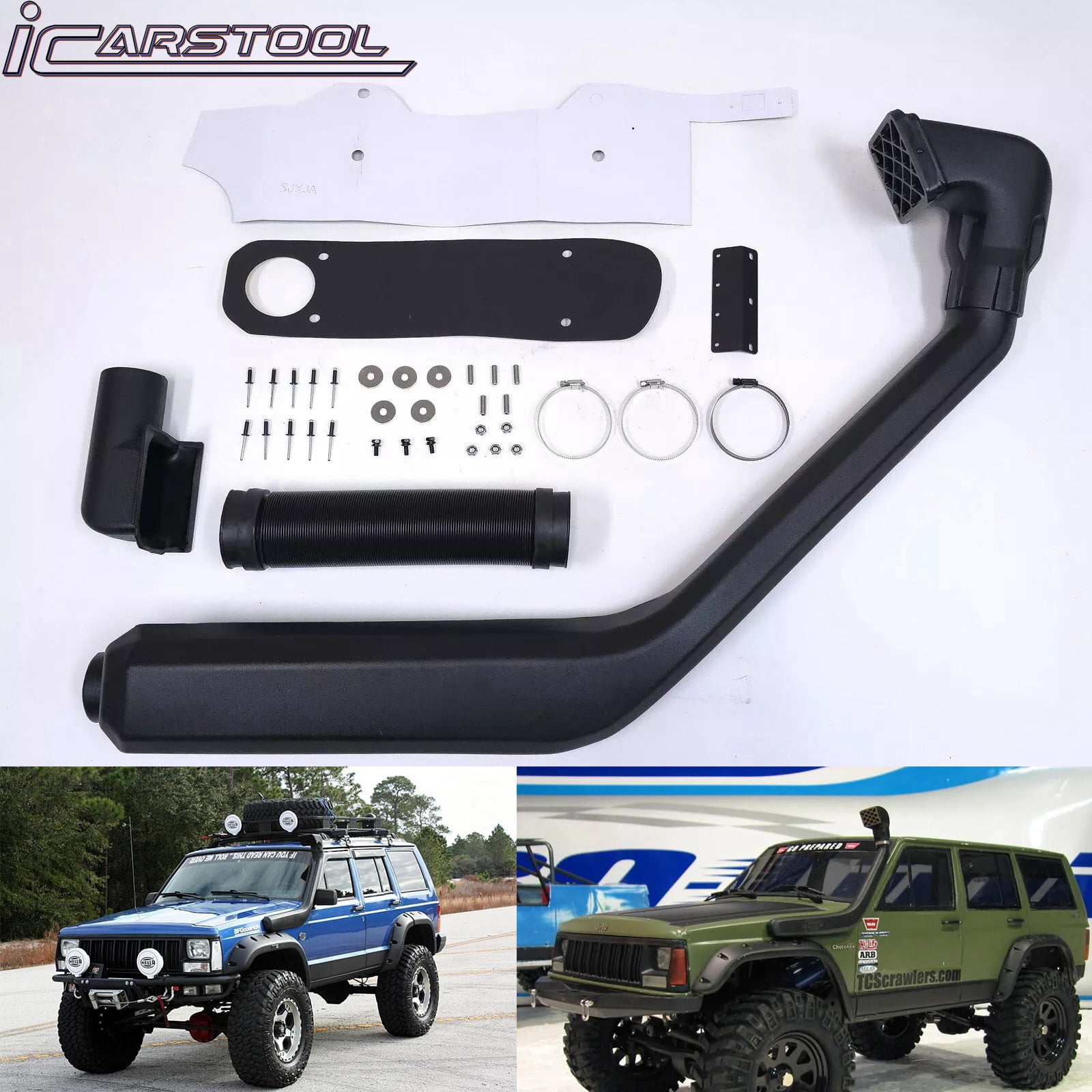 Air Intake Snorkel Kit For 2008-2009 Hummer H3/H3T 3.7L I5 - Textured Black, Right Side
