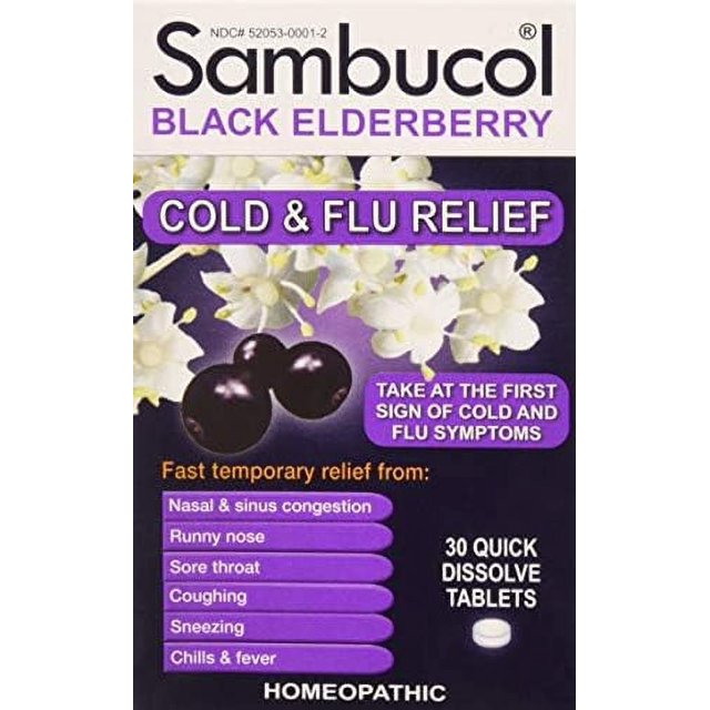 Cold And Flu Relief Tablets Homeopathic Cold Medicine, Nasal & Sinus