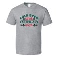 thumbnail image 1 of Cold Beer And Christmas Cheer Tee Fun Christmas Tshirt Holiday T Shirt, 1 of 1