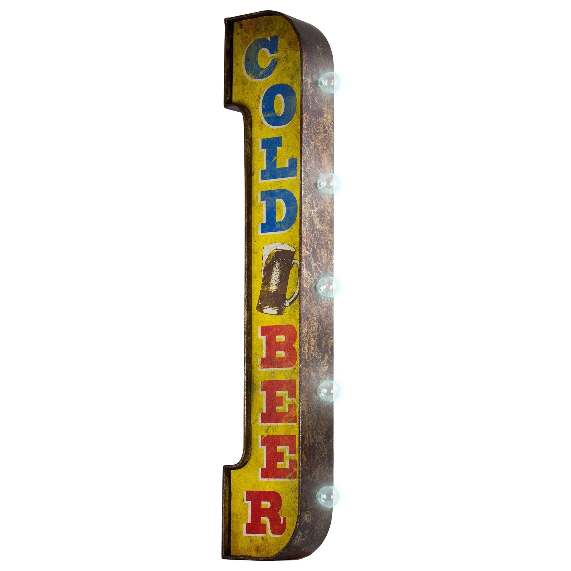 Cold Beer Vintage Bar LED Sign - Walmart.com