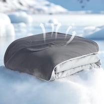Cold Blankets for Sleeping - Lightweight Summer Blanket Queen Size for Bed, Cooling Ice Breathable Double-Sided Bedding Essentials for Hot Sleepers as Gifts, Grey, 90x90 Inches