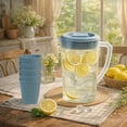 thumbnail image 1 of Cold Brew Carafe, Beverage Dispenser, Transparent Cold Brew Drip Pot With Lid And Handle, Large Capacity Plastic Pitcher For Iced Tea Coffee And Fruit Infused Water, 1 of 9