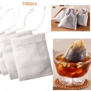 Cold Brew Coffee Filter Bags 100 Pack, Disposable Drawstring Tea Bags for Loose Leaf Tea & Coffee Grounds, 3.15"x4.72"