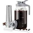 thumbnail image 1 of Cold Brew Coffee Maker - 2 Quart 64oz Stainless Steel Filter Pitcher Jar, No Leaks Mason Jar Maker, Easy to Clean, 1 of 5