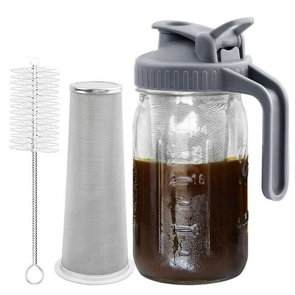 Cold Brew Coffee Maker 32Oz Pitcher with Stainless Steel Filter - B