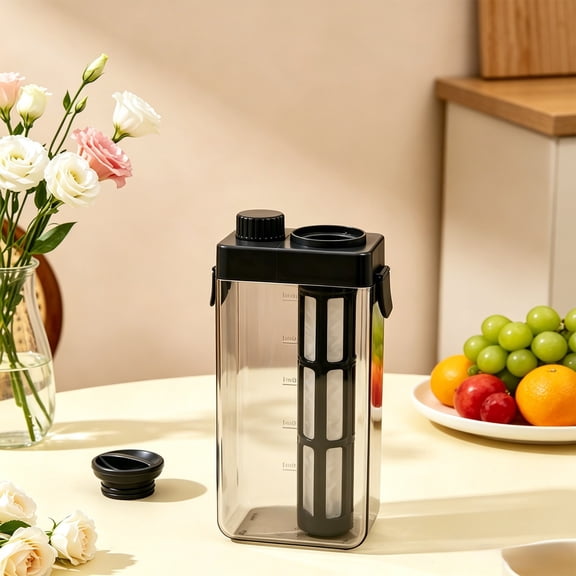 Cold Brew Coffee Maker, 37oz Iced Coffee Maker and Tea Brewer, Fine Mesh Filter, Leak-Proof Seal, Removable Design for Easy Cleaning, Space Saving - Home and Camping