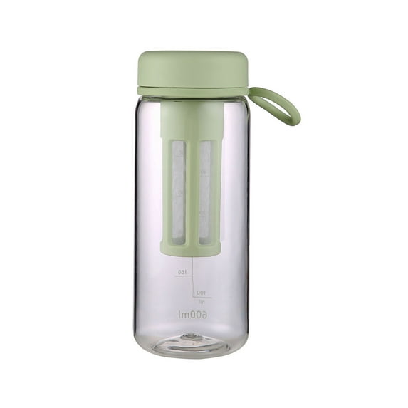 Cold Brew Coffee Maker Bottle Portable 600ml Leakproof Double Filter Infuser With Carry Handle for Iced Tea and Fruit Water On The Go FAJHHA | Green