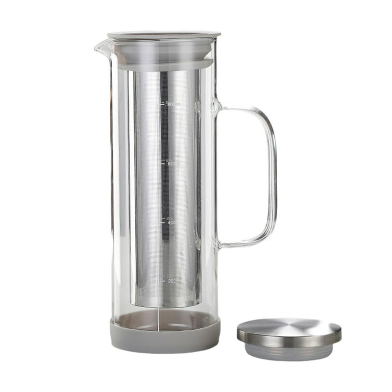 Glass Stainless Steel Cold Brew Coffee Maker Iced Coffee Pitcher