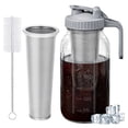 thumbnail image 1 of GOSCHE Cold Brew Coffee Maker 64oz Leak-Proof Cold Brew Pitcher with Stainless Steel Filter, Pour Spout Handle Lid, Gray, 1 of 9