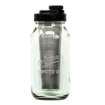 thumbnail image 1 of Cold Brew Coffee Maker Kit: Wide Mouth Mason Jar with Screw Top Lid, Stainless Steel Filter for Delicious Brewed Coffee, Infused Tea, Alcohol - 2 Quart 64 oz Black, 1 of 7