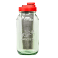 thumbnail image 1 of Cold Brew Coffee Maker Kit: Wide Mouth Mason Jar with Screw Top Lid, Stainless Steel Filter for Delicious Brewed Coffee, Infused Tea, Alcohol - 2 Quart 64 oz Old Glory Red, 1 of 7