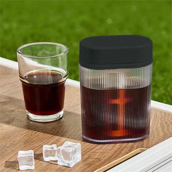 Cold Brew Coffee Maker – Portable Cold Brew Maker, 300ml Handheld Coffee & Tea Brewer, Vertical Pattern Cold Brew Cup for Home Travel