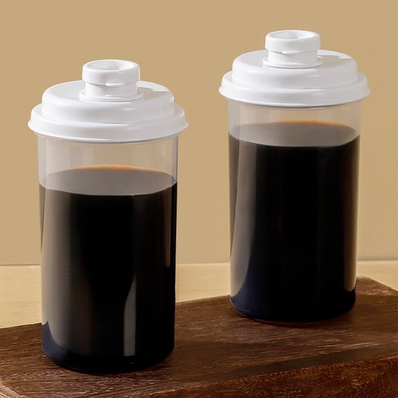 Cold Brew Coffee Mug with Lid | Transparent Plastic Iced Tea Cup with Measurement Scale | Leak Proof & Microwave Safe | 500ml Portable Water Bottle for Summer Drinks, Iced Coffee, and Outdoor Use