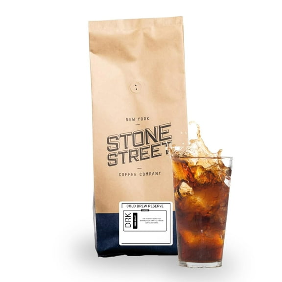 Cold Brew Coffee, Strong & Smooth Blend, Low Acid, 100% Arabica, Gourmet Coffee, Coarse Ground, Dark Roast, Colombian Single Origin, 2 LB