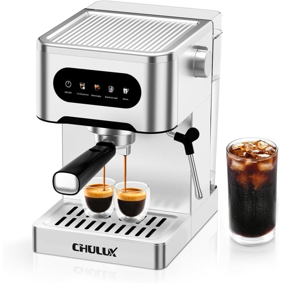 Cold Brew Espresso Machine, 20 Bar Stainless Steel Touchscreen Cappuccino & Latte Machine with Steam Wand for Home