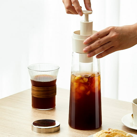 Cold Brew Kettle High Borosilicate French for Iced Coffee and Tea - Versatile Hot and Cold Beverage Maker