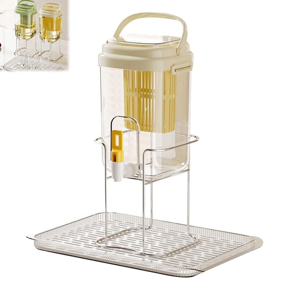 Cold Brew Pitcher with Tap and Stand Filtered Fruit Tea Infuser Beverage Dispenser for Fridge Picnic Outdoor Drink