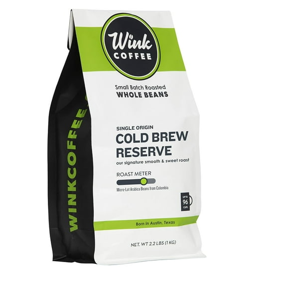 Cold Brew Reserve, Dark Roast Whole Bean Coffee, Single Origin Colombian Arabica Beans, 2.2 lb, Small-Batch, Smooth, Sustainably Sourced