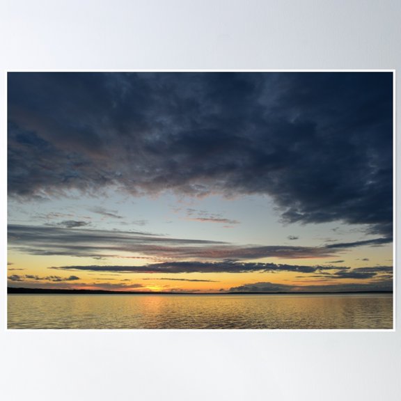 Cold Colors Sky In Dark Clouds Poster Wall Art, Modern Wall Decor, 8x12 UNFRAMED