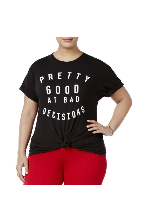 Womens Plus Graphic Crew Neck T-Shirt