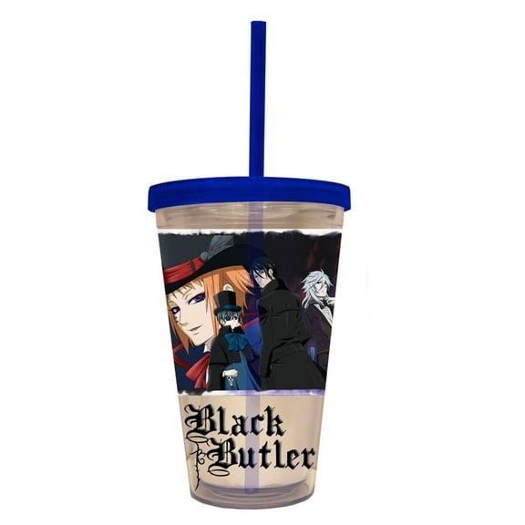 Cold Cup Plastic Strew - Black Butler - Top Hat  New cc-bb-tophs