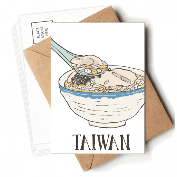 Cold Drink Ice Food Taiwan Postcards Envelopes Blank Note Cards Mailing