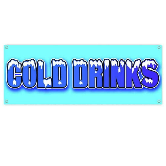 Cold Drinks 13 oz Vinyl Banner With Metal Grommets