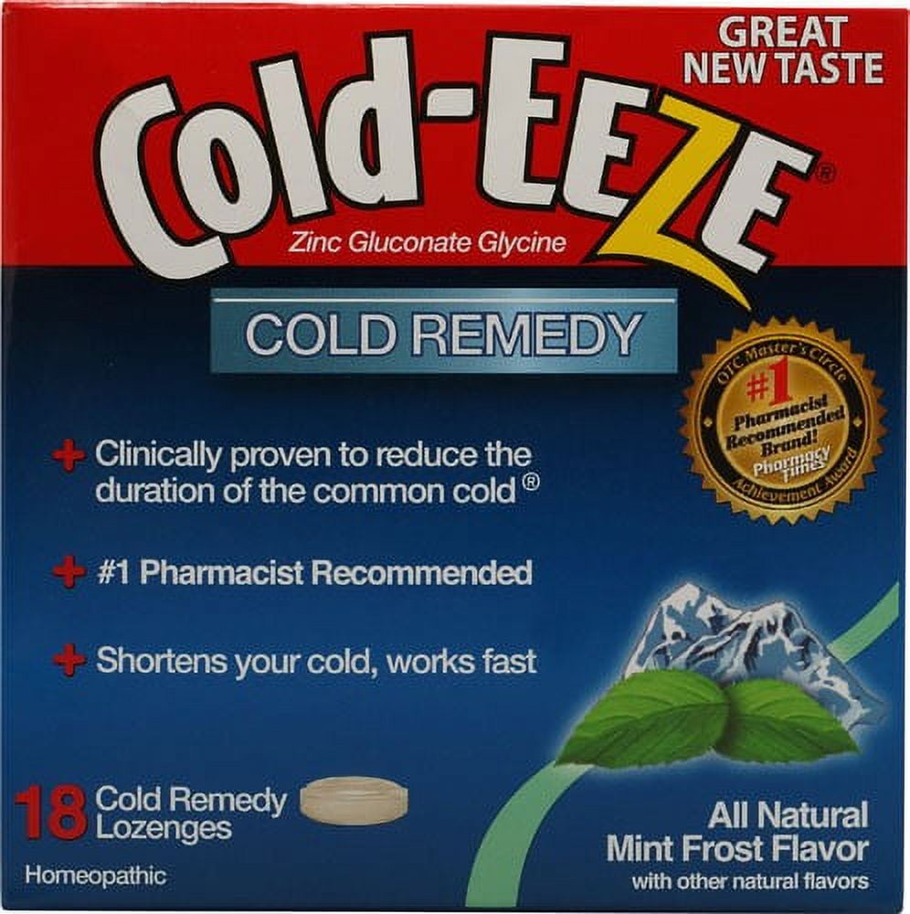 ColdEEZE Cold Remedy All Natural Lozenges, Mint Frost, 18 Ct