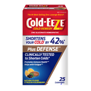 Cold-EEZE Plus Defense Lozenges, Natural Citrus with Elderberry, 25 Count