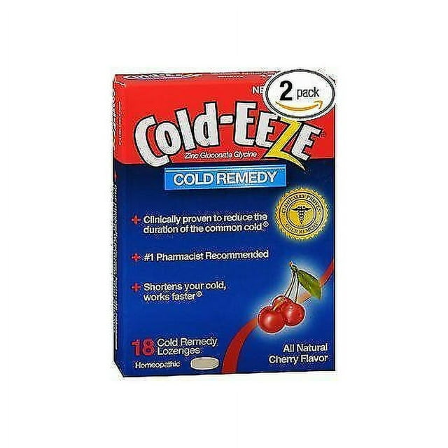 ColdEeze Cold Remedy Zinc Lozenges Cold Relief, Natural Cherry Flavor