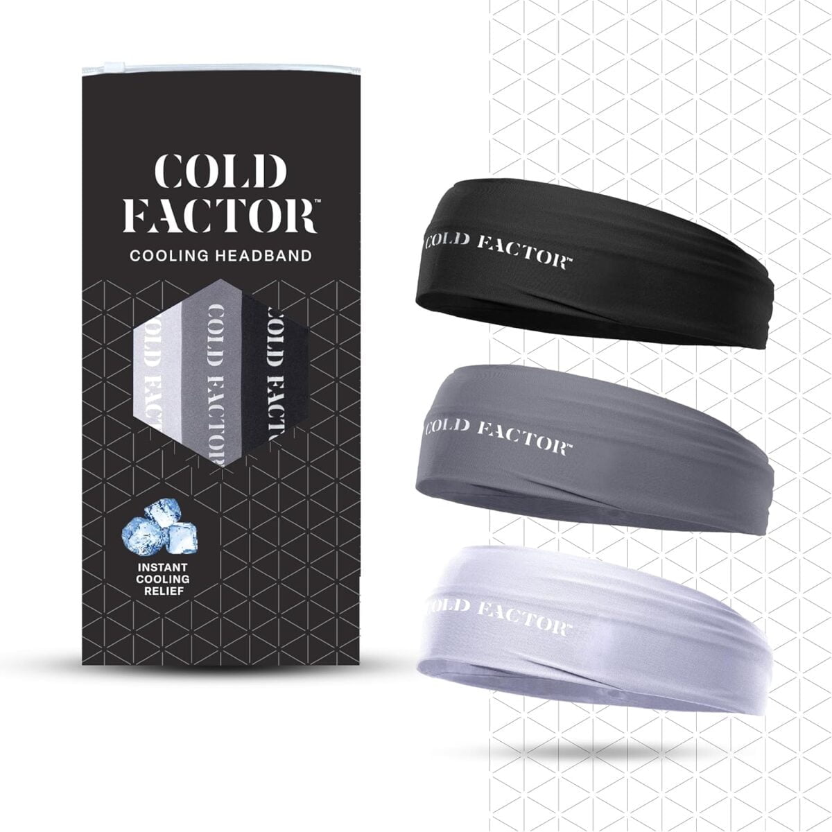 Cold Factor Instant Cooling Headband 3 Pack - Neutral, One Size, Sports ...
