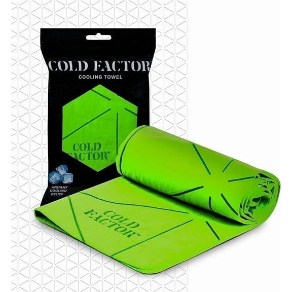 Cold Factor Instant Cooling PVA Towel - Lime, 29.5" x 13"