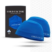 Cold Factor Instant Cooling Unisex UV Skullcap and Helmet Liner, Blue | 2-Pack