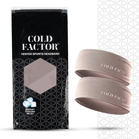 Cold Factor Reflective Vented Headband, Unisex, One Size, Pink, 2 Pack