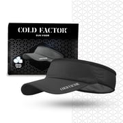 Cold Factor UPF 50+ Sports Sun Visor for Men & Women   Lightweight, Packable, Quick-Dry Hat for Running, Tennis, Golf   Black