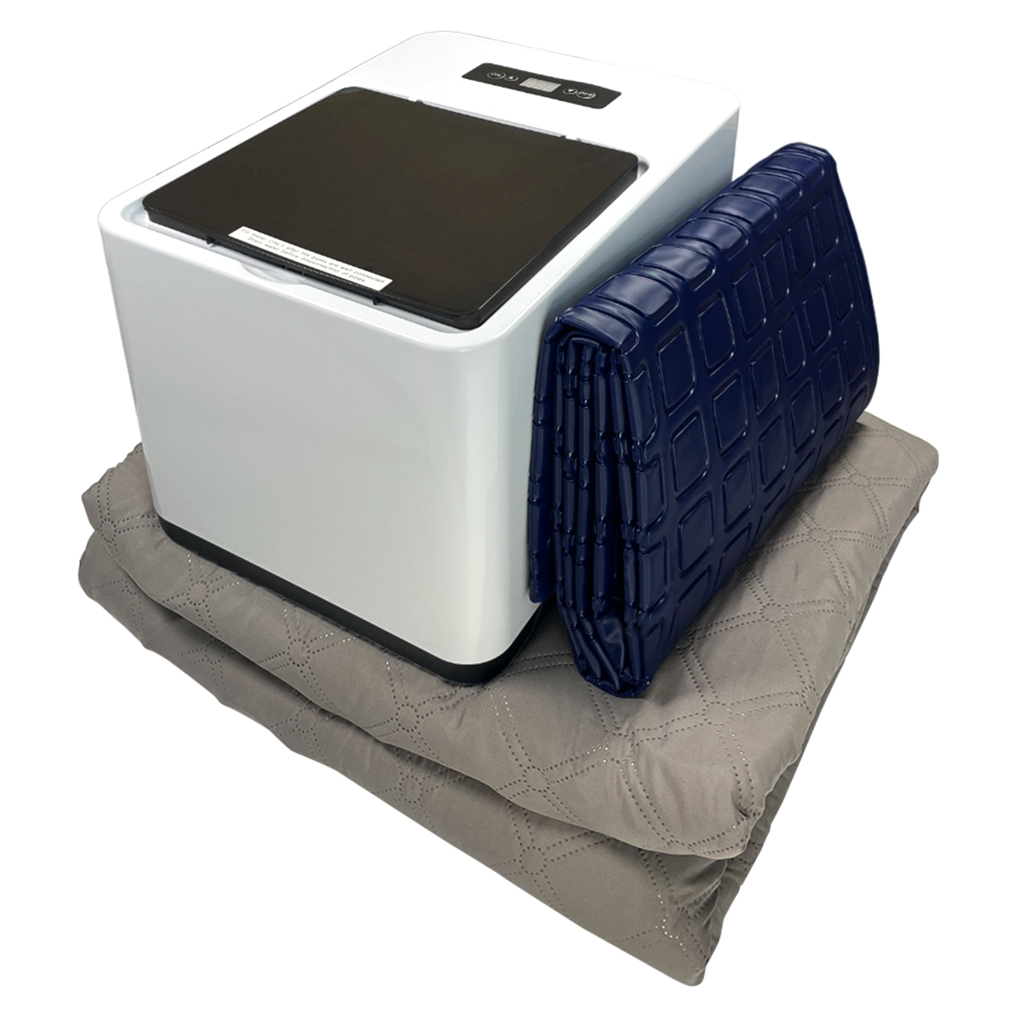 Cold Flash Sleep Cooling System with Cooler Pad Top, Compressor Chilled