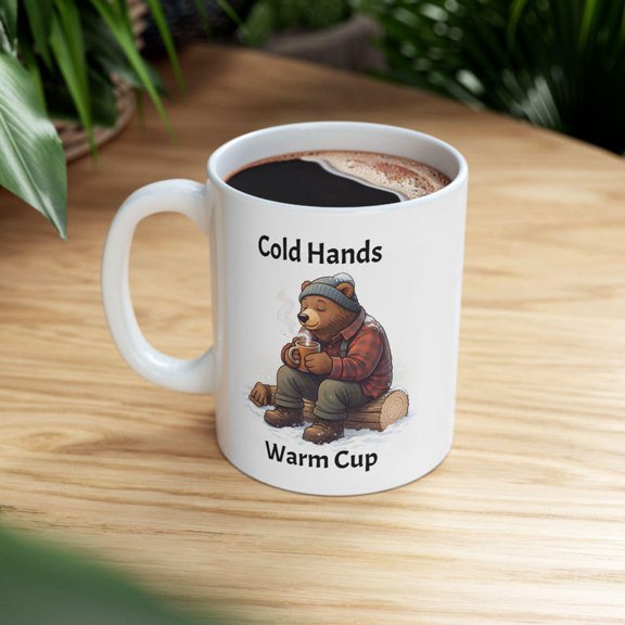 Cold H1ands Warm Cup bear mug