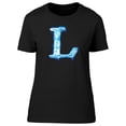 thumbnail image 1 of Cold Ice Letter L T-Shirt Women -Image by Shutterstock, Female XX-Large, 1 of 2