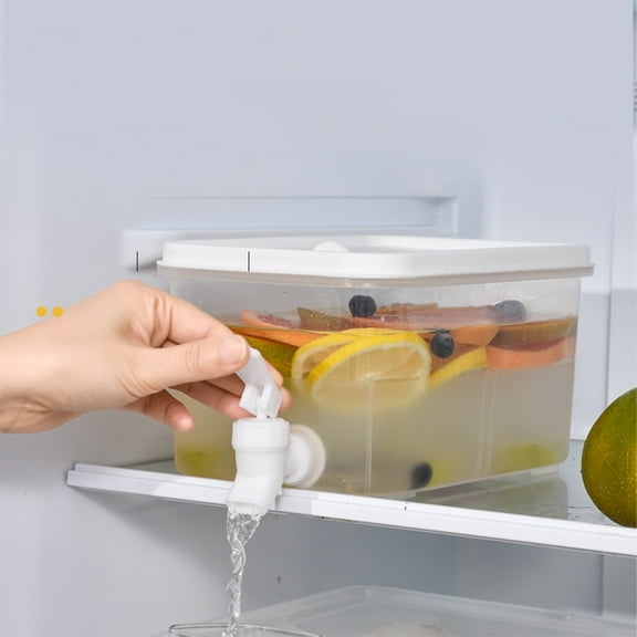 Cold Kettle with Faucet | 5 Liter Beverage Dispenser for Refrigerator | Large Capacity Drink Pitcher for Iced Tea, Lemonade, and Juice | Food Safe PP Material | Home Kitchen and Party Drink Server