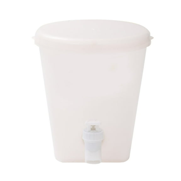 Cold Kettle with Faucet,Small Plastic Beverage Dispenser,Iced Tea Pitcher for Fridge,Cold Drink Bucket with Lid,5.51X6.69 Inch Juice Containers,Water Kettle Drink Dispensers for Parties,White