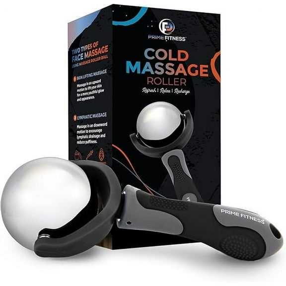 Cold Massage Roller Ball | Cold Therapy | Ice Roller Ball with Handle | cryo Stick | Relieve Muscle Pain (Blue)