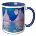 thumbnail image 1 of 3drose, Cold Mountain in the Ocean 3d, 15oz Two-tone Blue Mug, 1 of 6
