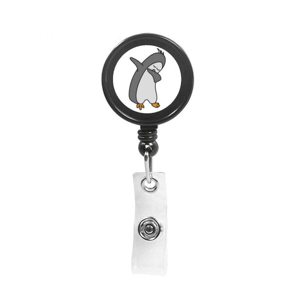 Cold Movement Penguins Antarctica Retractable Keychain Badge Holder ID Badge