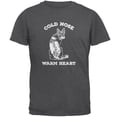 thumbnail image 1 of Cold Nose Warm Heart German Shepherd Dark Heather Adult T-Shirt - Medium, 1 of 1