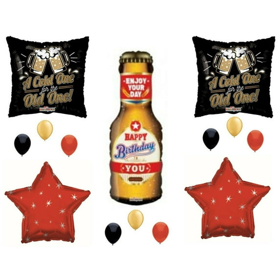 Cold One For The Old One Birthday Party Balloons Decorations Beer Bottle