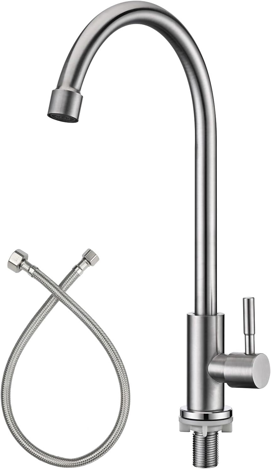 Cold Only Bar Sink Faucet, SUS304 Stainless Steel Cold Water Only ...