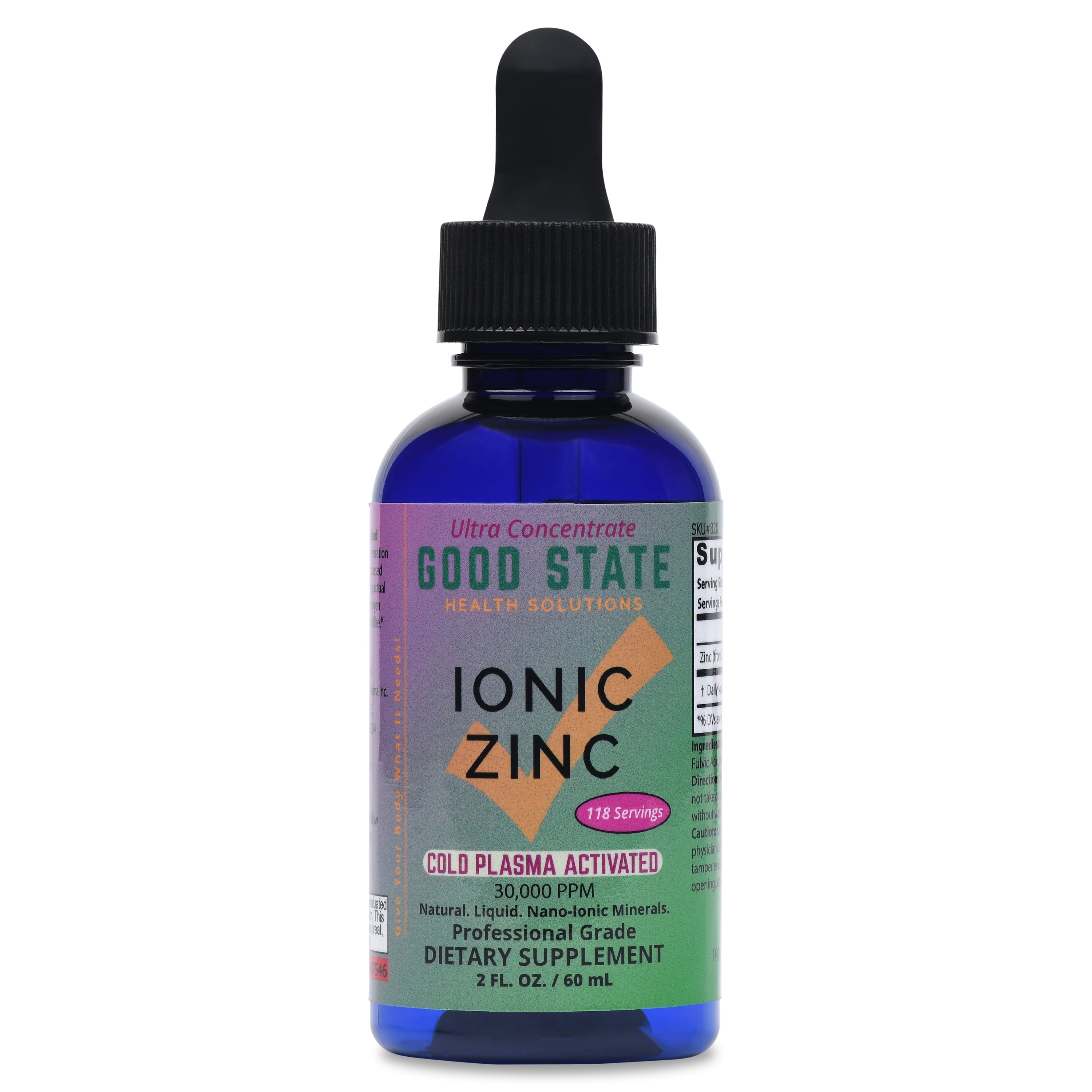 Good State Liquid Ionic Zinc Ultra Concentrate for Immune Support, 2 Fl Oz – Supports Immune Health and Cellular Function