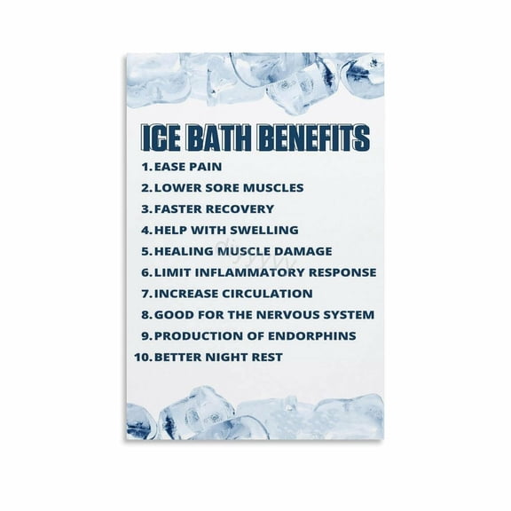 Cold Plunge Benefits Art Poster (1) Canvas Painting Posters And Prints Wall Art Pictures for Living Room Bedroom Decor