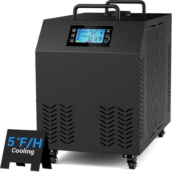 Cold Plunge Chiller 1HP, Ice Bath Chiller for Tub, WiFi Control, Built-in Water Filter and Circulation Water Pump, Ozone System, Schedule Timer, Recovery Chiller for Ice Bathtub