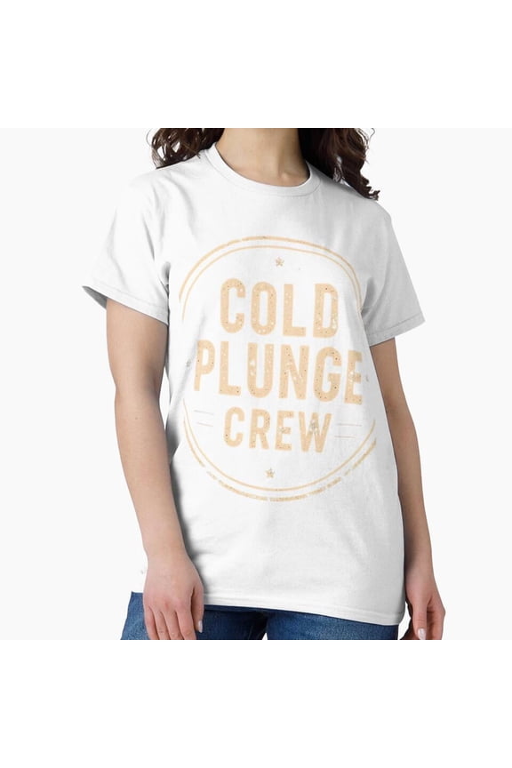 Cold Plunge Crew Holiday Festive Graphic Art Design Print Unisex T-Shirt up to size 5XL